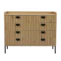 Commode à 5 tiroirs en MDF décor mélaminé 100 cm