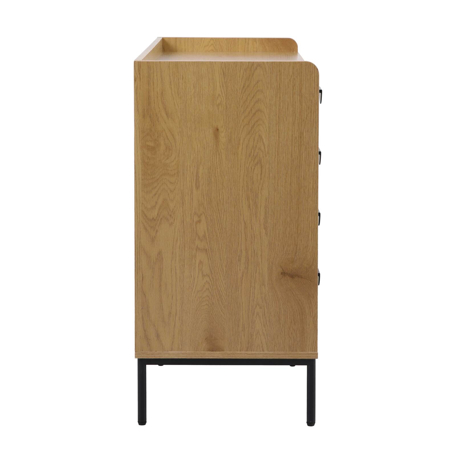 Commode à 5 tiroirs en MDF décor mélaminé 100 cm