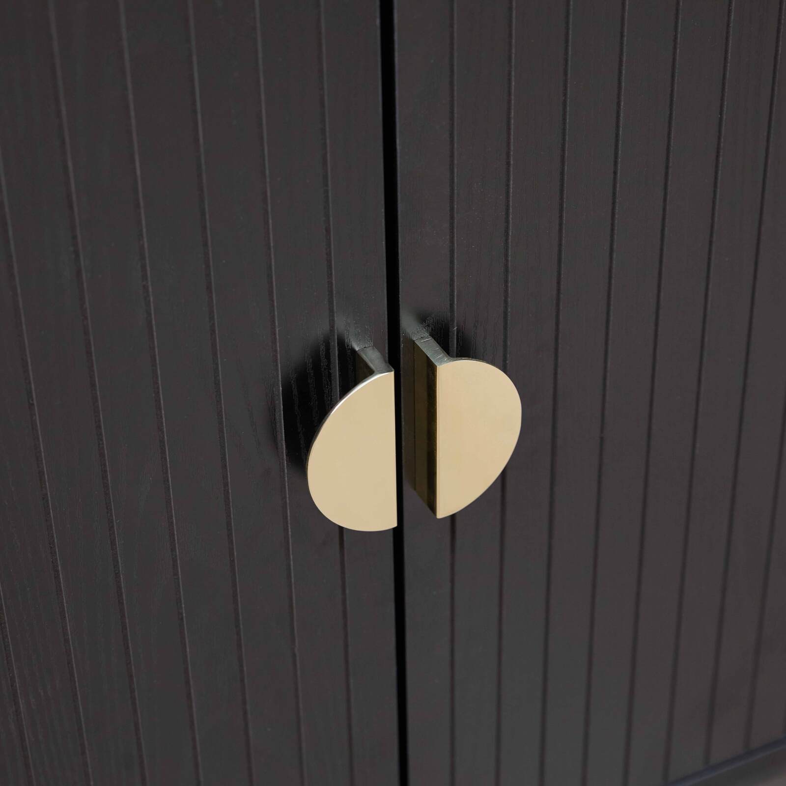 Buffet 2 portes et 3 tiroirs en acier et MDF décor mélaminé 150 cm