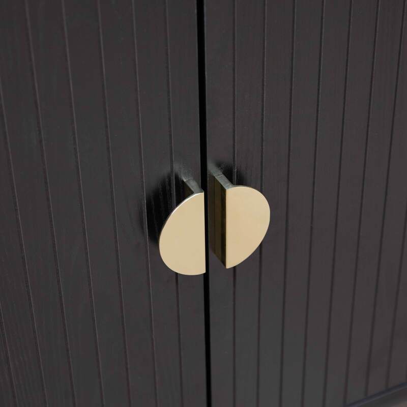 Buffet 2 portes et 3 tiroirs en acier et MDF décor mélaminé 150 cm (6/7)