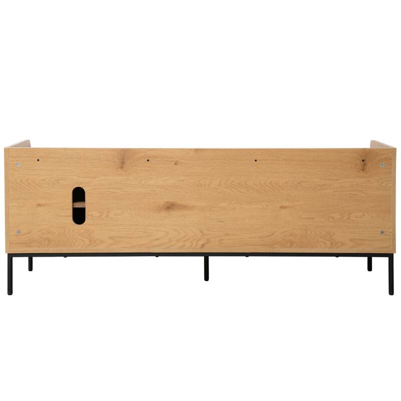 Meuble TV en acier et MDF décor mélaminé 150 cm