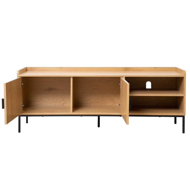 Meuble TV en acier et MDF décor mélaminé 150 cm (2/6)