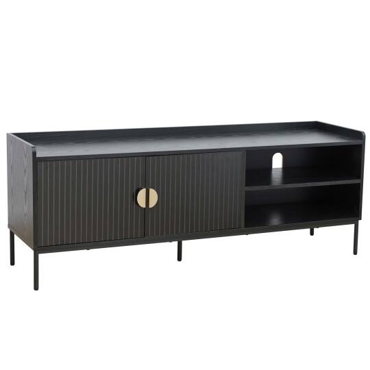 Meuble TV en acier et MDF décor mélaminé 150 cm