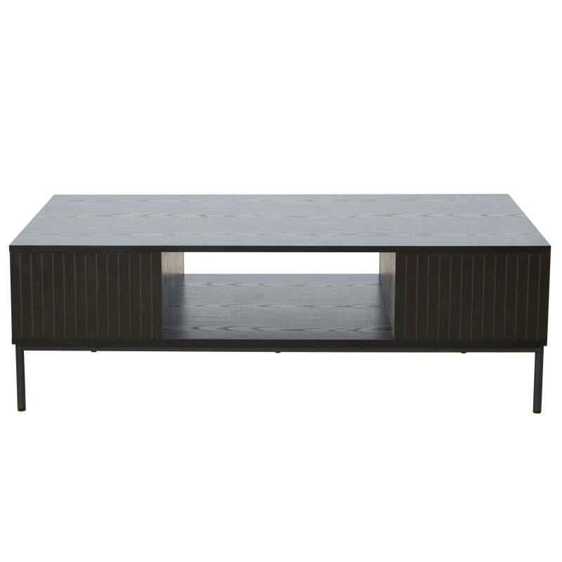 Table basse en acier et MDF décor mélaminé 150 cm