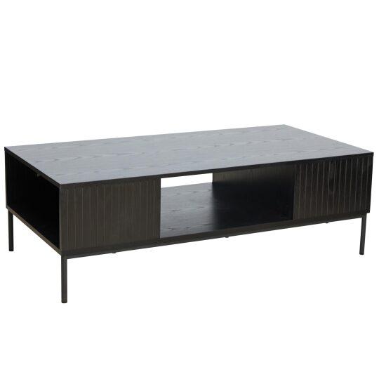 Table basse en acier et MDF décor mélaminé 150 cm