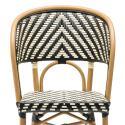 Chaise de jardin style bistrot parisien en aluminium et rotin synthétique