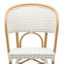 Chaise de jardin style bistrot parisien en aluminium et rotin synthétique