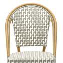 Chaise de jardin style bistrot parisien en aluminium et rotin synthétique
