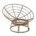 Fauteuil papasan en acier et rotin synthétique avec coussin