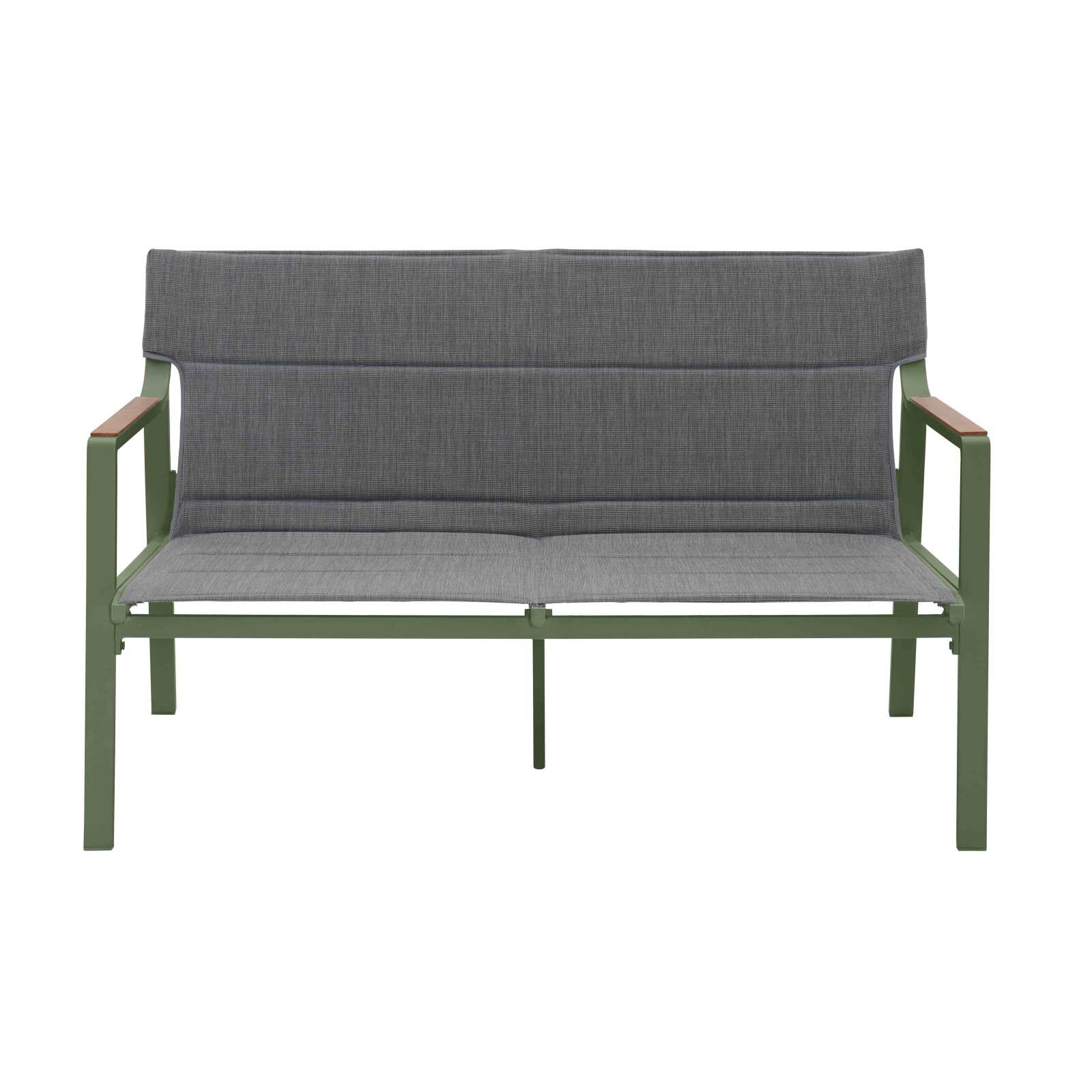 Salon de jardin 4 places en aluminium avec 1 canapé, 2 fauteuils et table basse