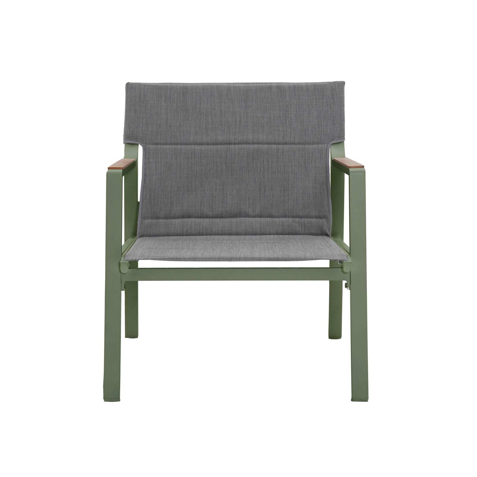 Salon de jardin 4 places en aluminium avec 1 canapé, 2 fauteuils et table basse