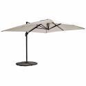 Parasol déporté inclinable et rotatif 360° (4 x 3 m) et 4 dalles lestées