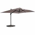 Parasol déporté inclinable et rotatif 360° (4 x 3 m) et 4 dalles lestées