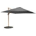 Parasol déporté inclinable et rotatif 360° (3 x 3m) et 4 dalles lestées