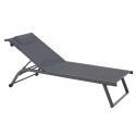 Lot de 2 bains de soleil avec roues, inclinables 4 positions