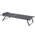 Lot de 2 bains de soleil avec roues, inclinables 4 positions