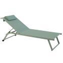 Lot de 2 bains de soleil avec roues, inclinables 4 positions