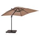 Parasol déporté rectangulaire (2x3m) rotatif 360° et 4 dalles à lester remplissables