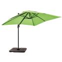 Parasol déporté rectangulaire (2x3m) rotatif 360° et 4 dalles à lester remplissables