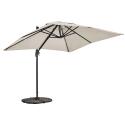 Parasol déporté rectangulaire rotatif 360° (2 x 3m) et 4 dalles lestées