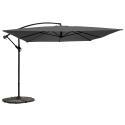 Parasol déporté carré (3 x 3m) et 4 dalles lestées