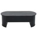 Table basse ovale relevable en mélaminé effet bois