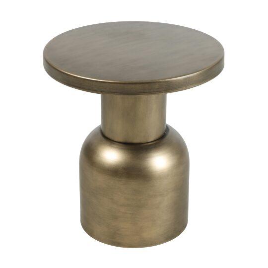 Table basse bout de canapé en métal doré ronde Ø40 cm | Oviala