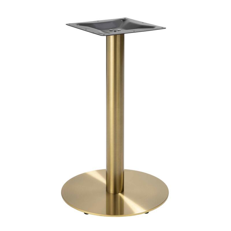 Table à manger ronde Ø 60 cm en contreplaqué avec revêtement stratifié et bords en aluminium