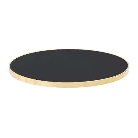 Table à manger ronde inclinable Ø 60 cm en contreplaqué avec revêtement stratifié et bords en aluminium (5/7)