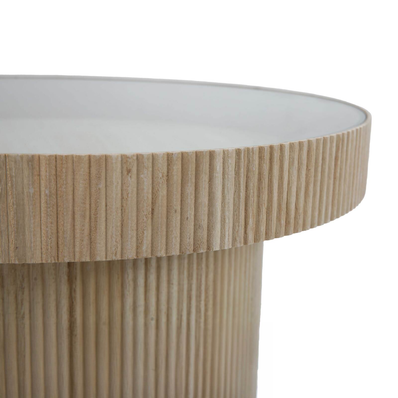 Table basse en MDF, bois et verre trempé