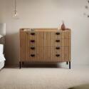 Commode à 5 tiroirs en MDF décor mélaminé 100 cm