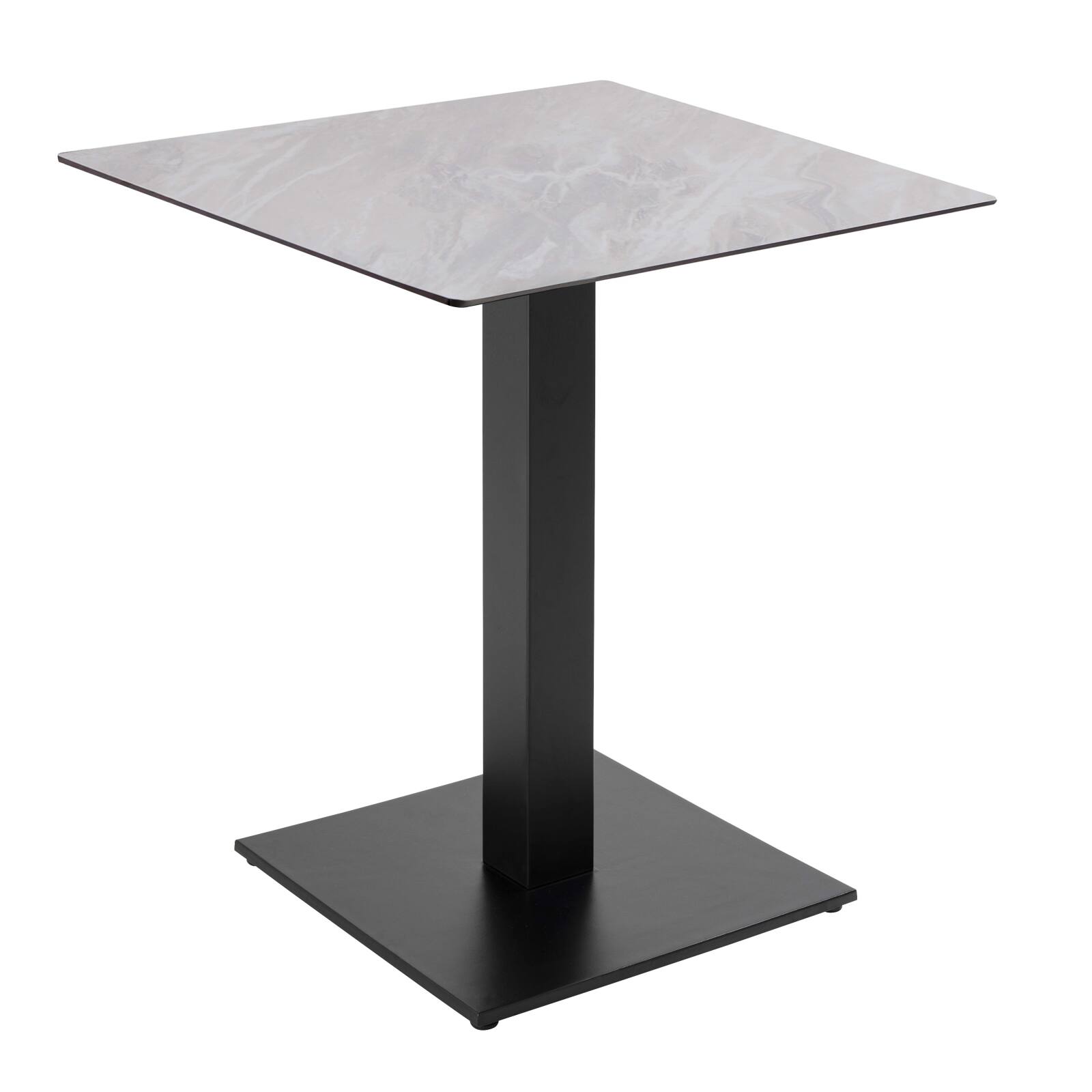 Table à manger 70 x 70 cm en HPL avec revêtement mélaminé