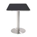 Table à manger 60 x 60 cm en contreplaqué avec revêtement stratifié et bords en aluminium