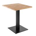 Table à manger avec bords droits 60 x 60 cm en chêne