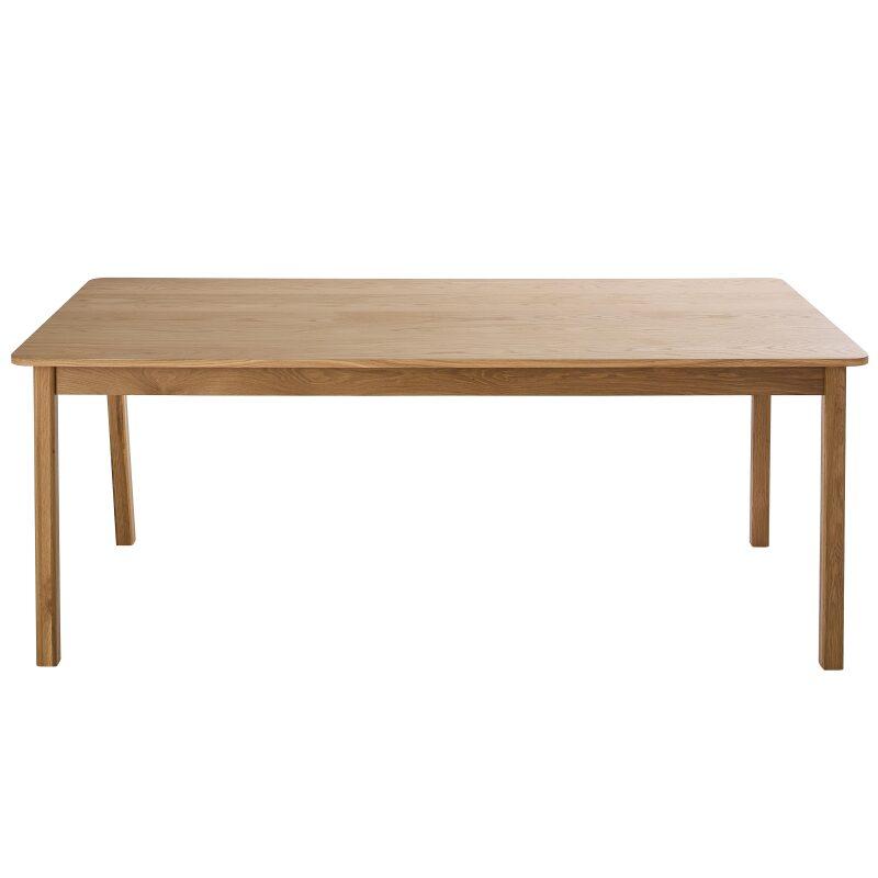 Table à manger rectangulaire en MDF plaqué chêne 200 cm