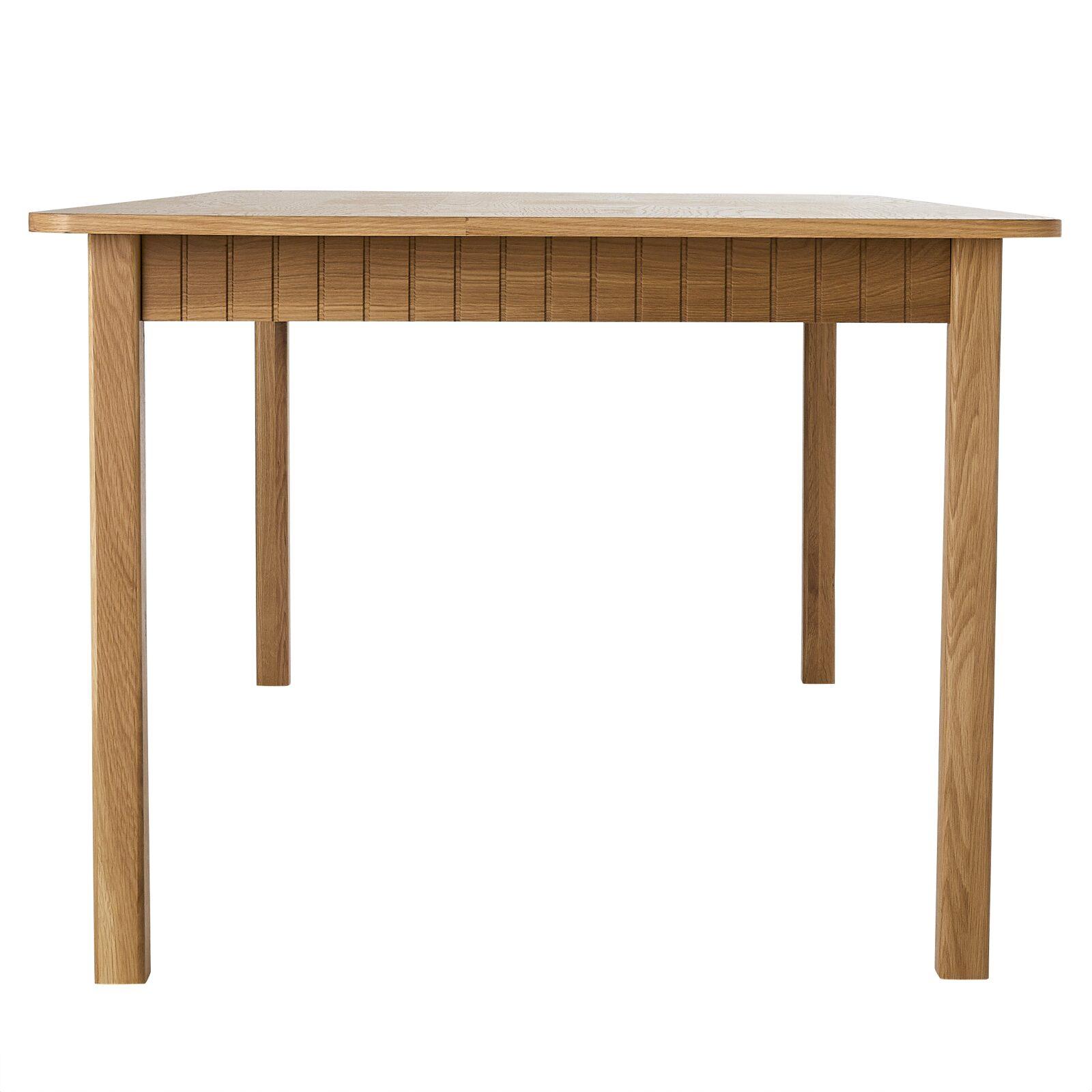 Table à manger rectangulaire en MDF plaqué chêne 200 cm