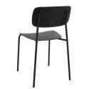 Lot de 2 chaises contemporaines en acier et plastique