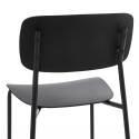 Lot de 2 chaises contemporaines en acier et plastique