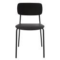 Lot de 2 chaises contemporaines en acier et plastique
