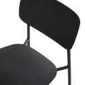 Lot de 2 chaises contemporaines en acier et plastique