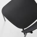 Lot de 2 chaises contemporaines en acier et plastique