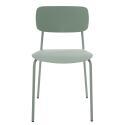 Lot de 2 chaises contemporaines en acier et plastique