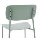 Lot de 2 chaises contemporaines en acier et plastique