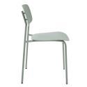 Lot de 2 chaises contemporaines en acier et plastique