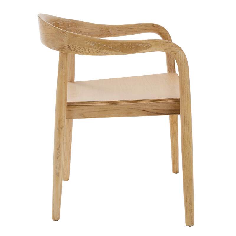 Lot de 2 chaises en bois d'orme naturel