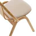 Lot de 2 chaises en bois d'orme et tissu