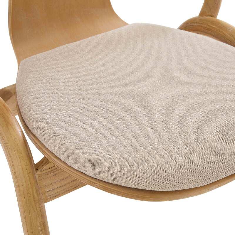 Lot de 2 chaises en bois d'orme et tissu