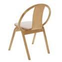 Lot de 2 chaises en bois d'orme et tissu