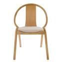 Lot de 2 chaises en bois d'orme et tissu