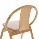 Lot de 2 chaises en bois d'orme et tissu